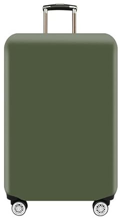 Highdi Copri Valigia, Colore Solido Copri Valigia Grande, Coprivaligia 18-32 Pollici Elastico, Coperture per Valigie Antipolvere Lavabile per Viaggi, Business (Verde militare,XL)