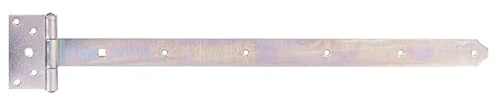 Alberts 844448 Kreuzgehänge, mit verpresstem Stift, galvanisch verzinkt, Dickschichtschutz, Band 591 x 40 mm, Scharnier 103 x 59 mm, 10er Set