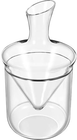 Kayfg Decanter per Vino A Tumbler con Secchiello per Il Ghiaccio, Caraffa per Vino in Soffiato A Mano, Oscillazione Rapida Rotante