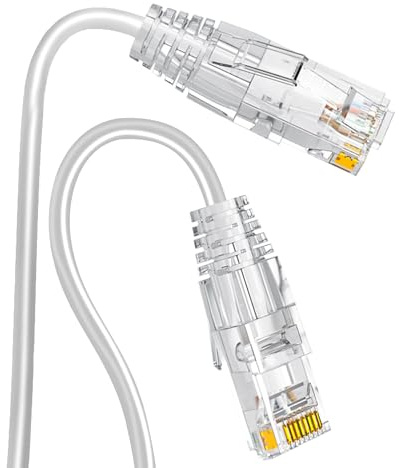 Ercielook Cable Patch Cat6a de 0,25m (5 Unidades) - Cable de Red Ethernet de Alta Velocidad 10Gbps 550MHz, Cable de Cobre Puro 28AWG, Ideal para Panel de Parche y Gabinete de Red