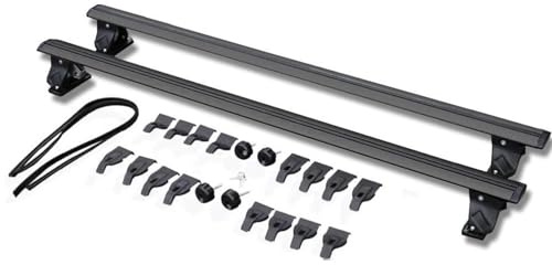 portaequipajes premontado Barras transversales Para Scion xB para Base para Wagon 4 puertas raíles Baca techo bloqueables equipaje azotea sedán 2 uds. Baca Portaequipajes(Negro)