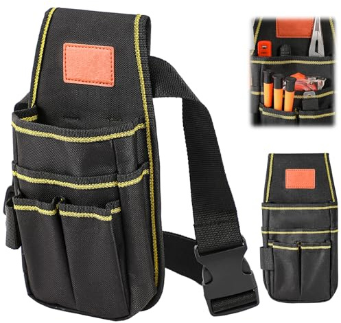 Borsa da Cintura per Attrezzi Cinture Porta Attrezzi Piccola Multi Tasche | Hardware Tools Bag in Tela Oxford con Cinture Regolabile per Elettricista Carpentiere Tecnico Manutenzione