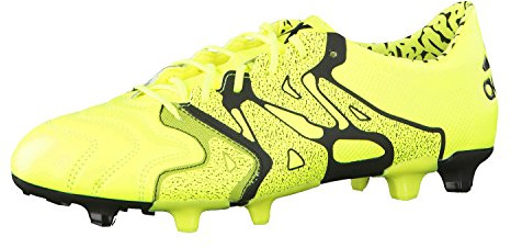 adidas X 15.1 FG/AG Leather Mens Football Boots Soccer Cleats (UK 7 US 7.5 EU 40 2/3, Yellow Black B26979)