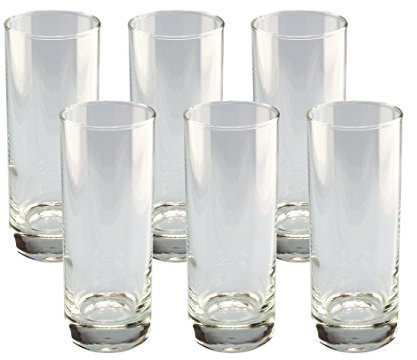 Van Well Gina Lot de 12 verres à long drink 33 cl en verre transparent pour cocktails, eau, boissons gazeuses et bar