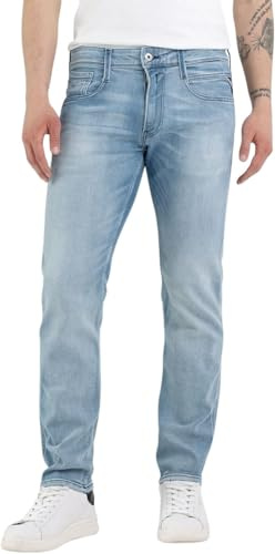 Replay Vaqueros de hombre Anbass slim fit con power stretch, azul (Light Blue 010), 32W / 34L