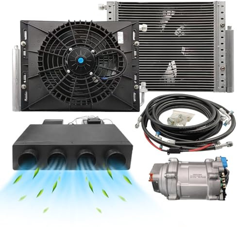Gouku- Universal-Klimaanlage, 12 V, Klimaanlage, nur Kühlfunktion, universelle Passform, Van, Taxi, Automatik, Wohnmobile, LKW, elektrisch, energiesparend, AC