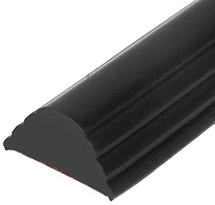 jackfru Schwallschutzleiste Dusche Selbstklebend, Wasserbarriere Dusche Boden Faltbare Silikon Duschschwelle Bathtub Shower Splash Guard (Schwarz 1.5m)