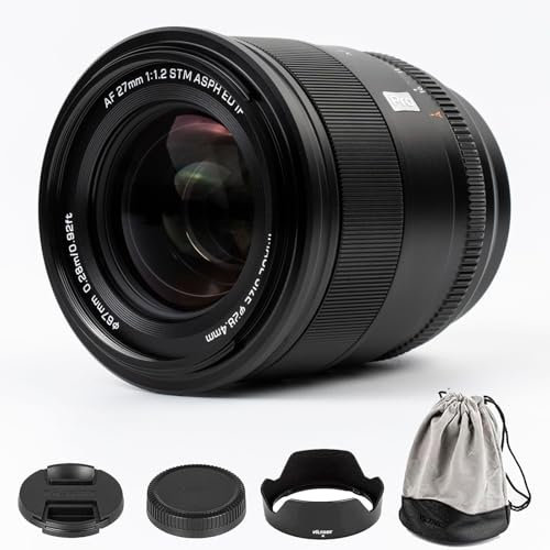 VILTROX 27mm F1.2 f/1.2 Pro Monture E Objectif Portrait autofocus APS-C pour appareils Photo Sony E-Mount A7 A7II A7RII A7SII A7SIII A7III A7IV A7RV A9 A9II FX3 FX6 ZVE1 A6600 A6500 A6400 A6300 A6100