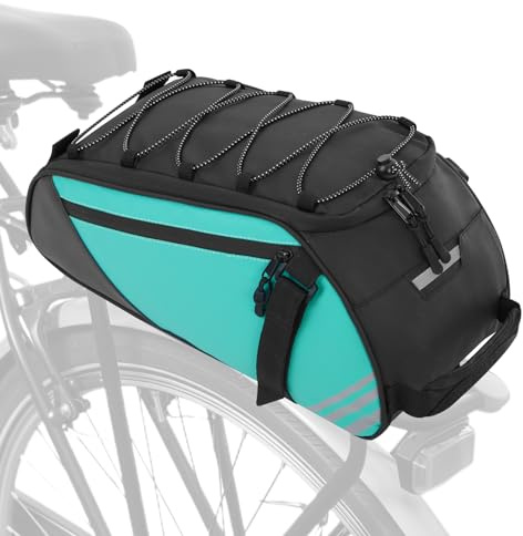 BRO wasserdichte Fahrradtaschen für Gepäckträger, Fahrrad Gepäckträgertasche mit reflektierenden Streifen - die perfekte Rücksitztasche für Reisen und Pendeln