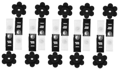 OFFSCH 1 Satz Gartenflaggen-Clip Briefkastenfahnenhalter Gartenfahne stoppt Stopper für Gartenbanner Gartenfahne langlebige Stopps Gummistopfen für Fahnenmasten Bannerstopper Metall Black