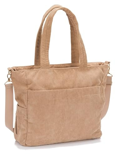 Fillikid Wickeltasche Cord Exclusiv| Baby Windeltasche Mom Bag | Inkl. Wickelauflage, Thermotasche, viele Fächer, Schultergurt & Haken für Kinderwagen | Wickel Organizer ab Geburt & Kliniktasche