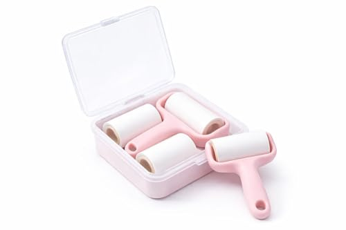 M&C-Tre Rulli per peli ultra adesivi con Ricariche e Custodia, rullo anti peli – Set Rimuovi Peli Animali per Vestiti, Divani, Letti e Auto-Alta Qualità-