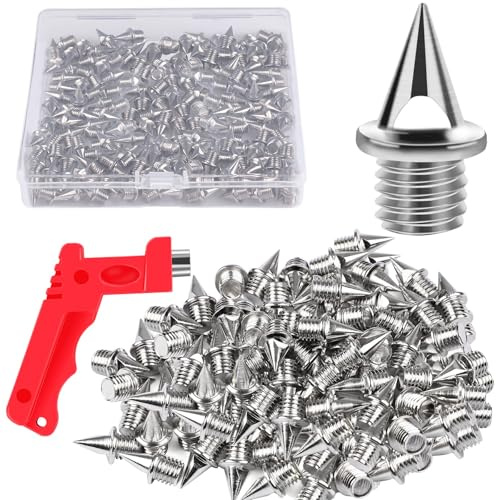 JULMELON 120PCS 1/4in Stainless Steel Track & XC Spikes for Golf Shoes with Spike Wrench