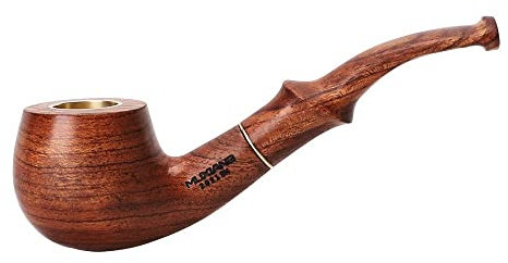 MUXIANG Pipe à tabac faite à la main en poirier 9 mm avec boîte d'accessoires AD00082