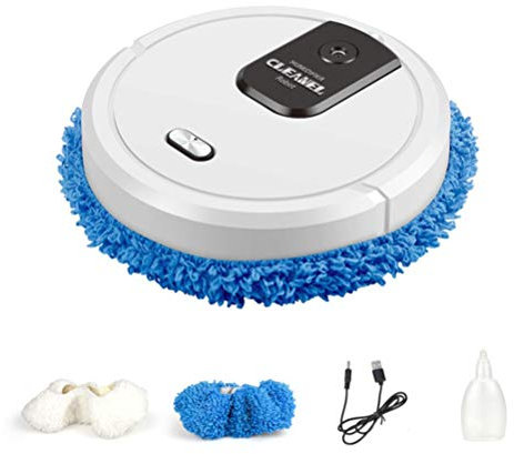 Ozgkee Aspirateur Robot, Nettoyage Robotique, Capteur Intelligent et Humidificateur Mobile Intelligent, Nettoyage Humide Multifonction pour Le Nettoyage de Carrelage, de Sols en Bois, (Blanc)