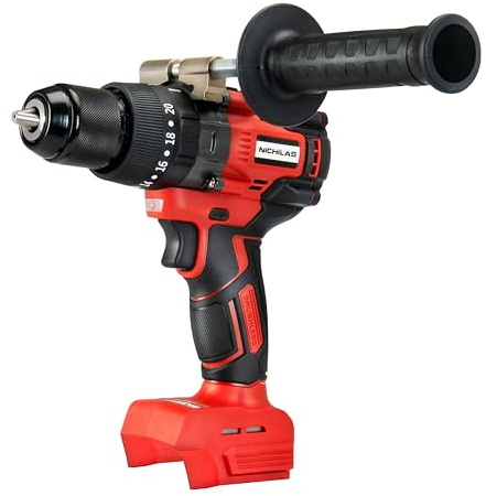 Cordless Drill Compatible with Milwaukee M18 Batteries, 1/2” Metal Self Lock Chuck, 150Nm MAX Torque, 2 Variable Speed 20+3 Position, Professional Drill/Driver (NO BATTERY)