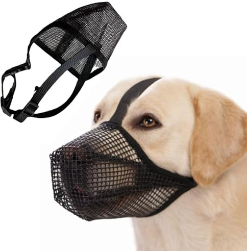 Bzzerumy Hundemaulkorb M - Maulkorb Hund - Maulkorb Mittlere Hunde - Mesh Hundemaulkorb - Maulschlinge Hund - Pet Muzzle - Schwarz