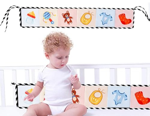 SVCEQZE Libri per Culla per,Libro per Culla per Bambini - Libro Morbido sui Giocattoli sensoriali | Libri di Stoffa, Giocattoli masticabili per la motricità fine, Libri sensoriali Giocattolo per
