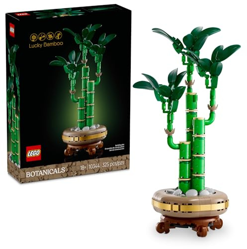 LEGO Botanicals Lucky Bamboo Building Set - Artificial Plant for Indoor Home Décor, Adults Ages 18+ - Gift for Birthdays for Him - Fake Plant Decoration for Table, Desk, Office - 10344