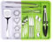 ANJUKE Cutlery Drawer Organiser, Expandable Cutlery Tray for Kitchen Drawers, Adjustable Kitchen Utensil Spoons Forks Knives Holder Storage(Green-White)