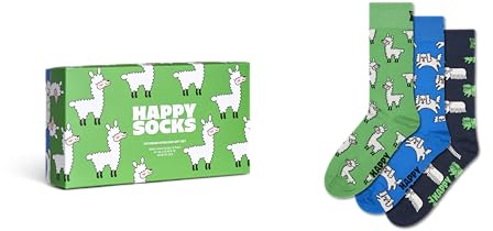 Happy Socks 3-Pack Animals Gift Set Baumwolle Socken Unisex Grün 41-46
