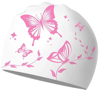 HORREX Bonnet de Bain Cheveux Long, Bonnet de Bain Silicone Swimming Cap Haute élasticité, Swim Cap Confortable pour Femmes Filles Cheveux Longs Natation Plongée Jeux Qquatiques