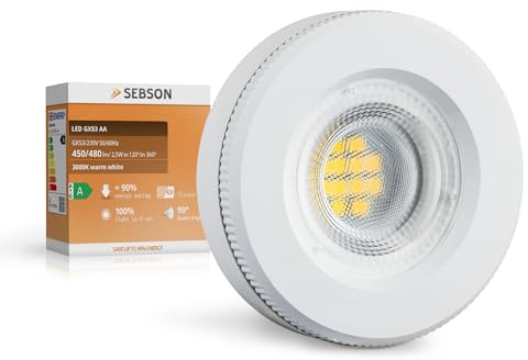 SEBSON Lampadina LED GX53 2,5W - Classe di Efficienza Energetica A