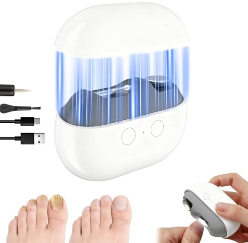 Coupe-Ongles Électrique Intelligent pour Personnes Âgées - Appareil Rechargeable Sans Fil, Silencieux avec Lumière LED, Soin d'Ongles Facile et Indolore à la Maison (Blanc)