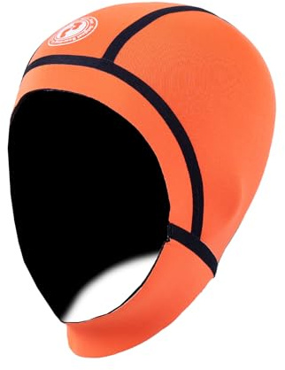 Two Bare Feet 2.5mm Neoprene Wetsuit Chin Strap Hood Swim Cap – Cold Water Swimming, Surfing & Diving Thermal Head Cover