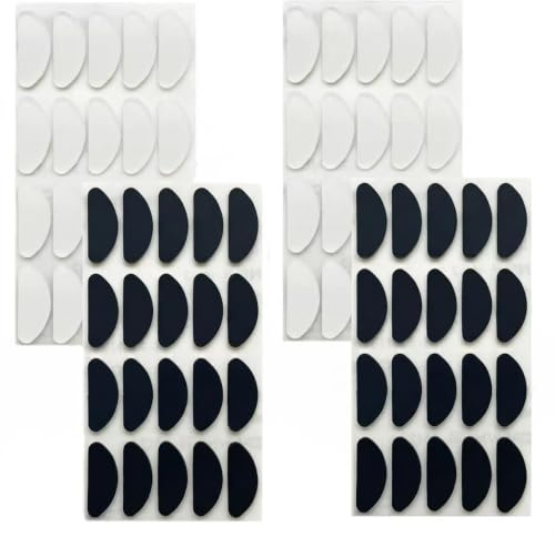 Lot de 40 Paires Patin Antiderapant Silicone pour Lunettes