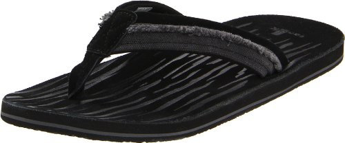 Sanuk Männer Made in Suede Flip Flops Farbe: Black Größe: 7US (39.5EU), Schwarz (Black), 39.5 EU