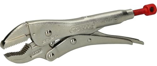 Alicates de presión, mordazas en V, 185 mm
