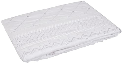 Balmoral Embroidered Housewife Pillowcase Pair Luxury Percale Pillow Cover Bedding, White