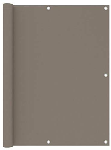 Tidyard Balkon Sichtschutz Balkonabdeckung Balkonverkleidung Beschattung Sonnenschutz Terrasse Balkonfächer Garten Taupe 120x300 cm Oxford-Gewebe