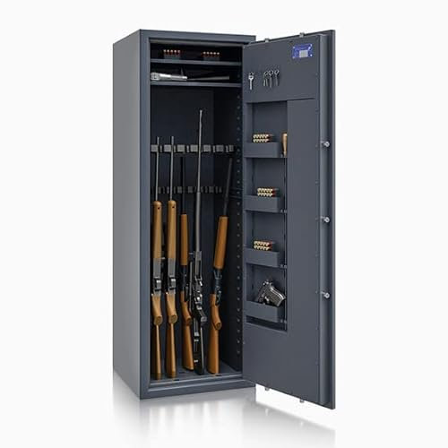 Waffenschrank Klasse 1 EN 1143-1 für 16 Langwaffen, Kurzwaffen & Munition | 1600x550x500mm (Elektronikschloss)
