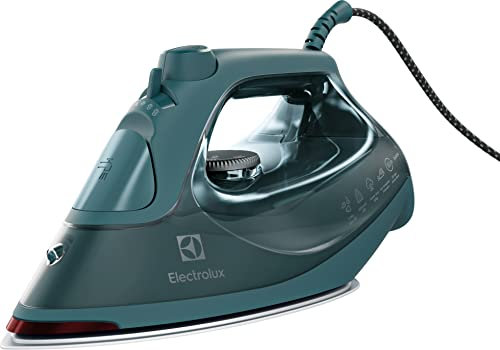 Electrolux Refine Plancha 600 Modelo E6SI1-6PG, Plancha a vapor, apagado automático de 3 modos, suela resistente a los arañazos, autolimpieza, antical, 0.33L, cable de 1,95 m, 2600W, verde pino