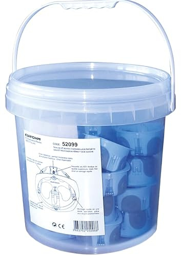 EUR'OHM Seau de 25 Boites AIR'métic diamètre 67mm profondeur 40mm + scie cloche - Câble gaine et connectique