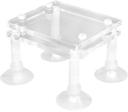 Water Pump Stand Water Pump Riser Suction Cup Rack Submersible Stand Support Bracket Pond Submersible Rack Diy Ornament Double Layer Acrylic