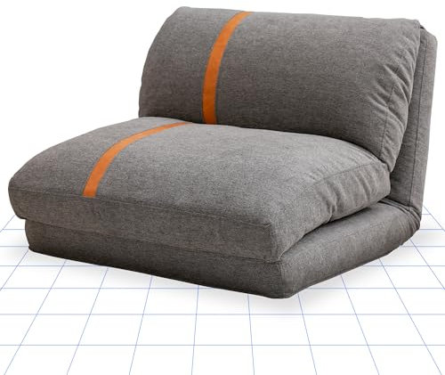 FLEXISPOT Relaxsessel, Schlafsessel, Liegesessel, Bodensessel, Bodenstuhl, Klappsessel mit Liegefunktion, Verstellbarer Sessel (Grau)