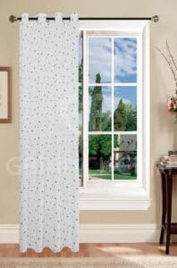 GBiancheria Coppia Tende ISABEL Ricamato Grigio 45x150 45x240 60x150 60x240 per Finestre e Portefinesatre Pronte da Appendere (1 Tendaggio 140x290)
