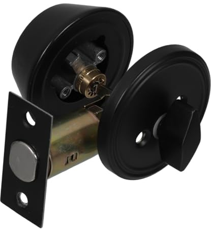 DOITOOL Locking Auxiliary Lock for Interior Doors Deadbolt Lock Single Cylinder Hidden Screw Design Suitable for Door Thickness Contemporary Entry Deadbolt for Home and Business Use