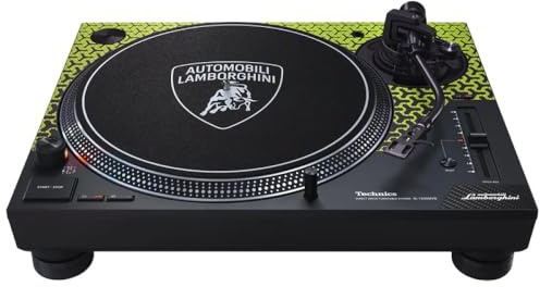 Technics SL1200M7BPG Giradischi per DJ Lamborghini Coreless Motore ad azionamento diretto Raggiungere la rotazione stabile Regolazione della velocità del freno Funzione di riproduzione inversa Nero