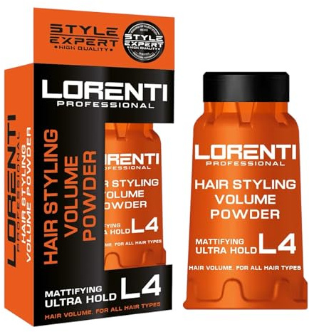Lorenti Hair Styling Volume Powder L4 - Polvere per capelli 30 g - Ultra Hold & Finitura opaca - Polvere volumizzante/styling Powder per un controllo estremo - Cera cipria