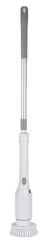 Brosse de nettoyage électrique, brosse rotative avec têtes remplaçables, outil de récurage ergonomique, parfait pour salle de bain, baignoire, cuisine, sol, nettoyage en profondeur, 80 x 9 x 9 cm ABS