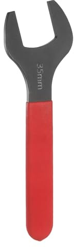 QUARKZMAN 35mm Llave Universal de Boca Fija Simple, 15 Grados Ángulo Llave Métrica Plana U Cabeza Mango Rojo Acero Carbono para Reparación Automotriz Muebles Ensamblaje Construcción Hogar