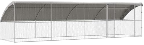 vidaXL Refugio para Perros 4 uds. Plateado 8 x 2 x 2 m