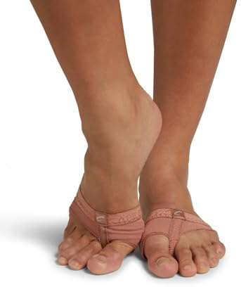 Capezio Barely There footUndeez Ballet Shoes, Flexible, Secure, Leather-Padded Adult Ballet Shoes for Women, Men, Discreet, Supportive Dance Socks for Dancing Barefoot, H07, Light Suntan, Small