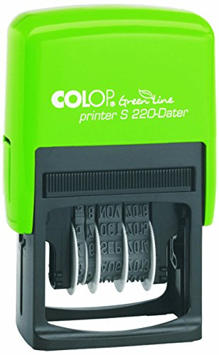 Colop S220 Green Line Date Stamp 12 Years Self-Inking Imprint 22x4mm Black Ref 15520050