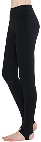 Zeronic Women's High Waist Stirrup Leggings Tights Gym Workout Yoga Pants (Black, X-Small)