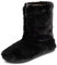 Polar Womens Memory Foam Zipper Faux Fur Covered Rubber Sole Indoor Outdoor Cosy Luxury Boot Slippers - Black - UK5/EU38 - YC0719